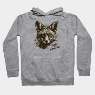 Hand drawn fox giving zero fox Hoodie